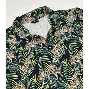 Bad‎ Birdie Men's XXL Graphic Black Polyester Short Sleeve Golf Polo